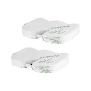 2 Pcs Bamboo Memory Foam Pressure Relief Seat Cushion