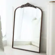 Traditional Ornate Metal Frame Arch Wall Mirror Baroque Vintage Vanity Mirror fo
