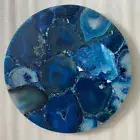 18" Blue Agate Table, Coffee Table, Small End Side Table, Bedroom Home Decor