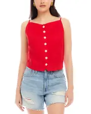 Fifteen Twenty Elis Sleeveless Button Up Linen Top