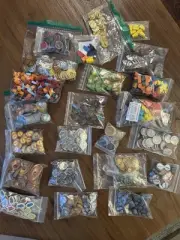 Assorted Board Game Bits & Coins