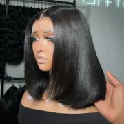 250% Straight Short Bob 13x4 Lace Frontal Human Hair Wigs 13x6 HD Transparent