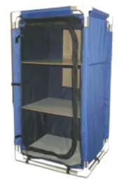 Portable Camp Pantry Cupboard Storage 57x47x105cm Navy 420D Poly Aluminium Frame