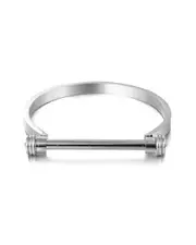 Eye Candy LA Luxe Collection Roger Silver Titanium Screw Cuff Bracelet