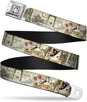 [Buckle-Down] Seatbelt Belt - Belle Sketch Poses/Story Script - 1.0" Wide - 20-36 Inches in Length