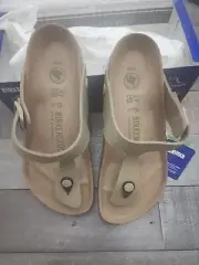 Birkenstock Gizeh BS Regular Fit Birko Faded Khaki US Men's 4 Women's 6 EU 41