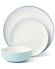 Oneida 24/7 Colors 12-Piece Dinnerware Set, Turquoise