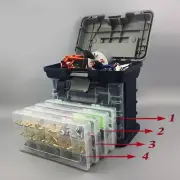Multifunctional 4 Drawer Tackle Box Fishing Baits Lures Tool Shock-resistant