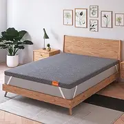 Sweetlove Double Gel Memory Foam Mattress Topper, Gel Infused High-Density Firm Memory Foam, Ergonomic Design for Pain Relief Provides Extra Comfort, Skin-Friendly Cover