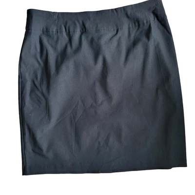 NEW Orvis Tribal Pull On Skirt Black Elastic Waist A-Line Travel Women 14