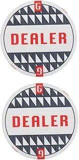 ifundom 2pcs Banker Number Sign Buttons Accessories for Party Supply Game Supplies Gambling Tokens Poker Game Chips Card Dealer Gambling Game Accessory Reward Coins White Ceramics