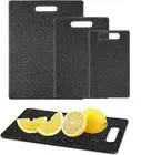 3-Piece Chopping Board Set with Easy Grip Handle Dishwasher Safe BPA-Free Plasti
