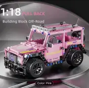 New Product 485pc Pink Technology New Model Toy Car Building Blocks Car Assembly
