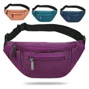 Fanny Pack for Men Women,Crossbody Waist Bag Pack,Belt Bag for Travel Walking Running Hiking Cycling,Easy Carry Any Phone,Wallet (Purple)