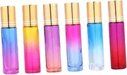 EXQUIMEUBLE 12Pcs Gradient Essential Oil Roller Bottles with Cover Travel Perfume Containers for Home Use Lightweight Portable Design Random