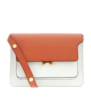 Marni Trunk Colour-Block Foldover Top Tote Bag One size White