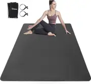 Ultra-wide Yoga Mat For Men And Women, 1/4 Inch Thick, Large Tpe Fitness Mat, Suitable For Home Gym Exercise