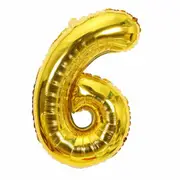 6 40cm Gold Foil Letter Balloons Number Balloon Birthday Wedding Party Decorations