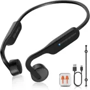 Bone Conduction Headphones Wireless Bluetooth 5.3 Open Ear Black