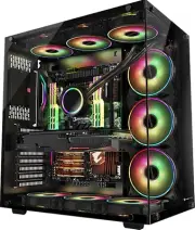 Gamepower Warcry ATX Mid-Tower Gaming PC Case with Tempered Glass - Aquarium Sty