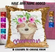 Sloth Cushion Cover Sequin Throw Pillow Flip Sequins Mermaid Personalised