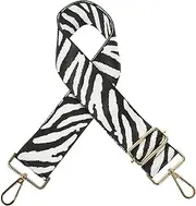 [HOMSFOU] Stylish Wide Cotton Shoulder Strap Replacement for Bags Versatile Zebra Pattern Design for Tote Bags and Handbags Adds Unique Charm to Your Accessories