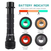 BORUIT 3500LM Diving Torch Scuba Waterproof IPX68 Underwater LED flashlight Lamp