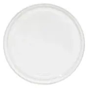 Fabrikal LRD Recycleware Round Deli Container Lids, Flat Plug Fit, Clear,