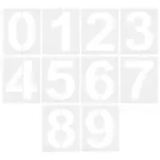 10pcs 1 Inch Letter Stencils Alphabet Number Stencil Interlocking, White