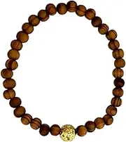 VIE Natural Wood and Lava Stone Aromatherapy Diffuser Stretch Bracelet, Colour, One Size