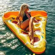 Swim Ring Airbeds Adult Water Toys Inflatable Pizza Floating Row Beach Seaside Pool Floating Bed Sofa Chair LWX