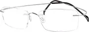 Agstum Titanium Rimless Flexible Frame Hingeless Optical Eyeglasses Clear Lens