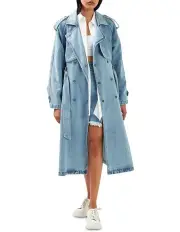 [Belle & Bloom] Wild Skies Denim Trench in Stonewash