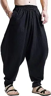[PERDONTOO] Men Women Cotton Harem Yoga Baggy Genie Boho Pants