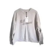 R.M. Williams_Script Crew Neck Fleece Jumper_Ladies Size 16_New With Tag