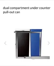 New Pull Out Recycler Trash Can Kitchen Plastic Recyclables Cabinet 35L