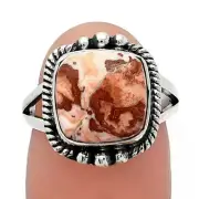 Natural Rosetta Picture Jasper 925 Sterling Silver Ring s.7 Jewelry R-1253