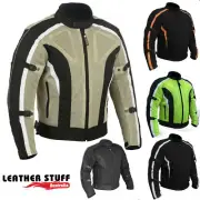 Mens Motorbike Motorcycle Meshtech Air Vented Waterproof Bikers Textile Jacket