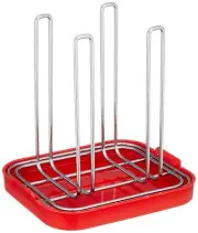 PEARL METAL Simple Storage Plastic Bottle Glass Stonged Red