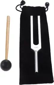 440 Hz Tuning Fork, A440Hz Tuning Fork Silicone Hammer Bag Violin Guitar Tuner