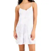 JENNI WOMENS SIZE MEDIUM RIBBED CHEMISE NIGHTGOWN PASTEL TIE DYE PURPLE WHITE