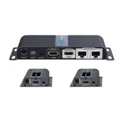LENKENG LKV712PRO 1 in 2 Out HDMI Extender. 1 HDMI in to 2 RJ45 out. 2 Receivers Included. Supports 1080 at 60Hz [LKV712PRO]