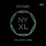 D'Addario NYXL Nickel Wound Electric Guitar Single String, .063