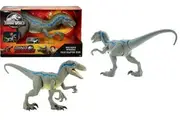 Jurassic World Dominion Large Dinsoaur Toy Super Colossal Velociraptor blue Dino Fun