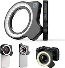 APEXEL 37mm 52mm Thread Macro Lens Fill Light, Portable Camera Lens Ring Ligh...