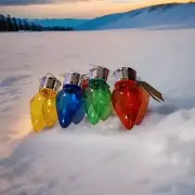 SET OF 4: LARGE CHRISTMAS SOLAR HANGING LIGHT BULBS
