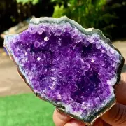 314G Natural Amethyst geode quartz cluster crystal specimen Healing