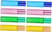 TOGEVAL Set of Small Glass Roller Bottles 10ml Travel Storage Containers Dropper Leak Proof for Perfume Essential Oil Cosmetics Random Style