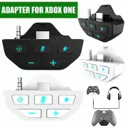 Black/White ABS Gamepad Stereo Headset Adapter Converter For Xbox One Controller
