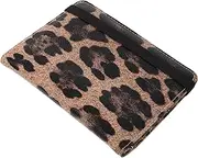 [FRCOLOR] PU Leopard Print Passport Holder with RFID Protection Lightweight Multi Card Slots Travel Wallet Ticket Holder for for Easy Carrying